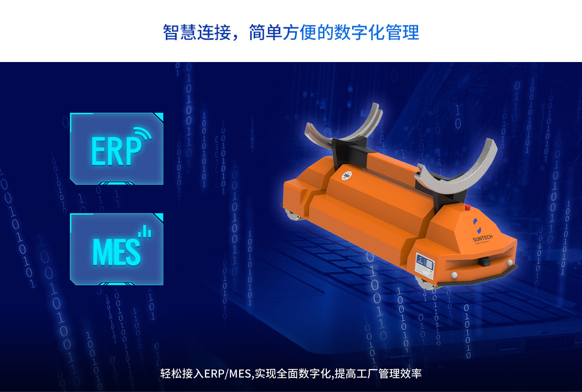 AGV无人落布车可接入ERP/MES，数字化
